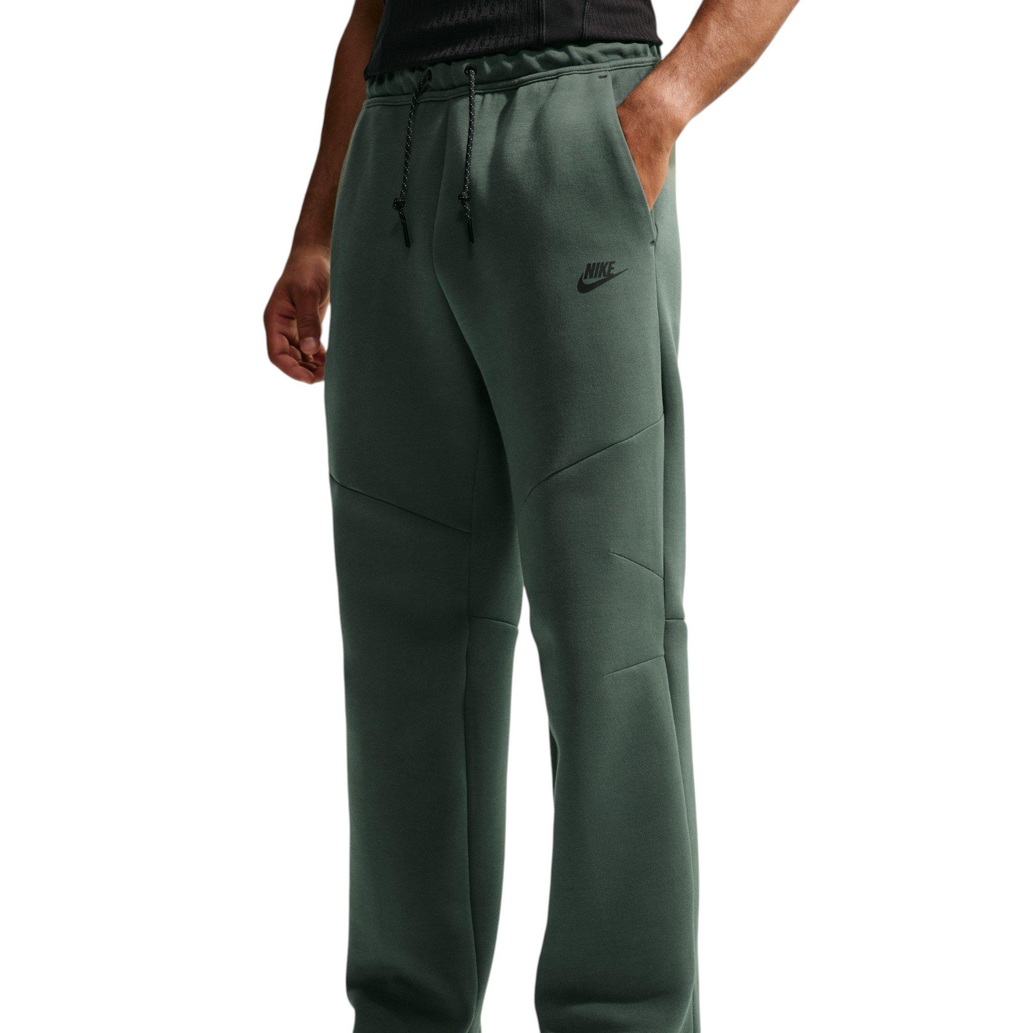 Nike Men's Tech Open-Hem Fleece Pants - GREEN